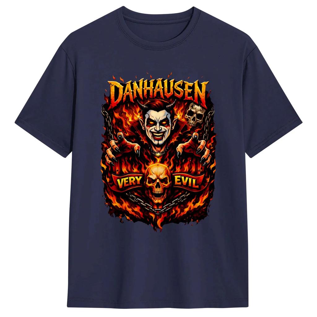 Danhausen Wrestling Very Evil T Shirt Beach Hip Hop T-Shirts Men Cotton O Neck Oversize Top Tees Short Sleeve Y2K Casual Tshirt