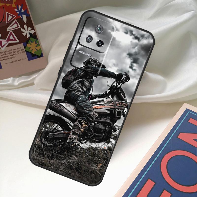 Moto Cross Motorcycle Sports Case For POCO X6 Pro X3 X5 F3 F5 M5s M6 Pro Xiaomi 14 Ultra 11T 12T 13T Pro 12 13 Lite Cover