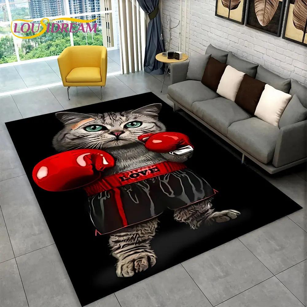 Большой коврик с 3D рисунком милого кота, ковер для гостиной, спальни, дивана, коврик для кухни, украшение для кухни, детский нескользящий напольный коврик