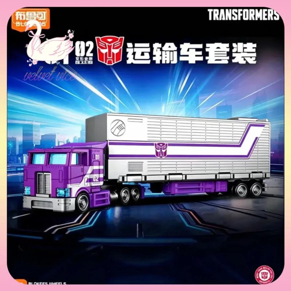Original Transformers Blokees Wheels CT02 - Shattered Glass Optimus Prime Wheels Model Kit Ornament Collect Toys Boy Gifts