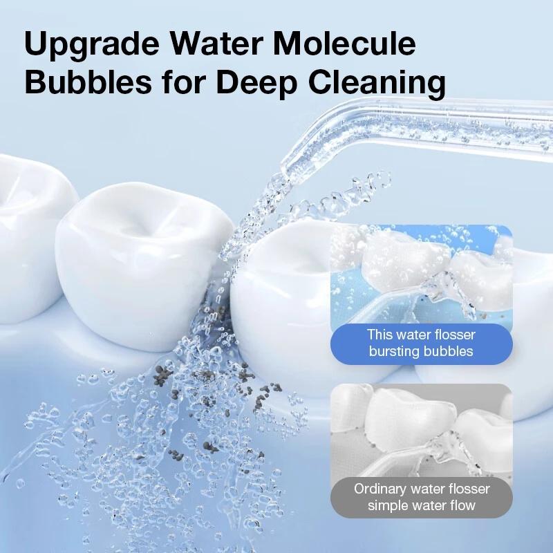 Water Flosser Cordless For Teeth With 4 Types Of Nozzles Mini Portable Oral Irrigator Teeth Cleaner Pick
