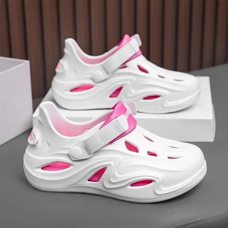 Eva Couple Models Легкие и удобные нескользящие дышащие туфли с отверстиями Модные пляжные туфли большого размера с сумкой на голове