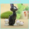 Cat Black Resin Mini Ornament With Handcrafted Style For Friendship Gifts And