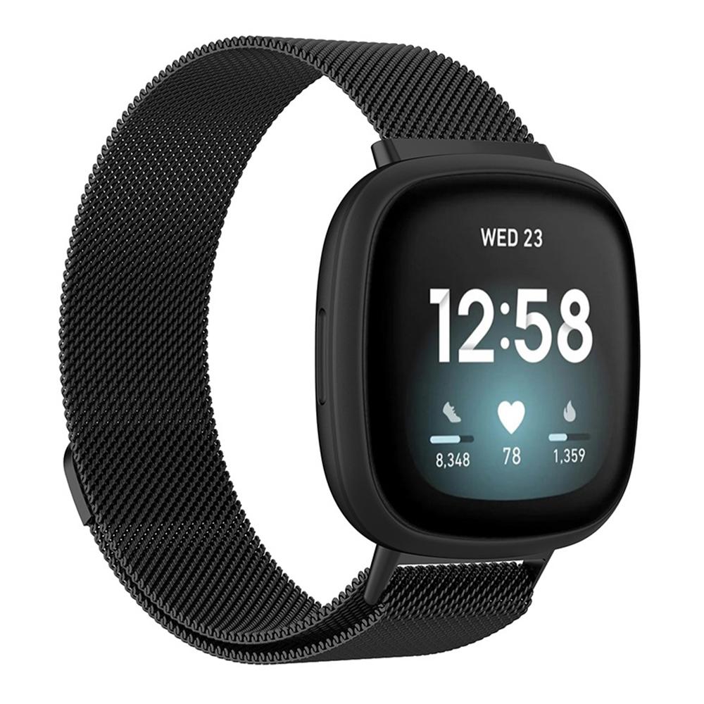 Milanese Metal Wrist Strap Replacement Smart Watch Band for Fitbit Versa 3