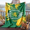 Warm Flannel Blanket Sporting Cp Pattern, Lightweight Comfortable Throw Blanket for Bed Sofa Use