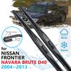 Car Front Wiper Blades For Nissan Frontier Navara Brute D40 2004~2013 Windshield Windscreen Brushes Accessories 2012 2011