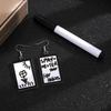 Acrylic Whiteboard Eardrop Minimalist Poster Board Eardrop Erasable Drawing Board Dangler  Women