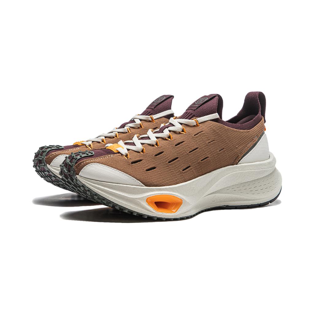 Li Ning удобные универсальные амортизирующие износостойкие низкие кроссовки для бега унисекс коричневые кроссовки AZGU001-3