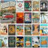 Vintage Metal Tin Signs Poster Hawaii Beach Party Poster Surfing Paradise for Beach Bar Cafe Club Home Room Wall Decor