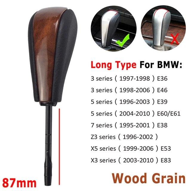 Для BMW E39 E46 E53 E60 E61 E63 E64 E83 E81 E82 E87 E90 E91 E92 оригинальное качество автомобильная ручка автоматического переключения передач ABS кожа