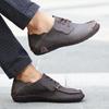 Мужская повседневная деловая обувь 38-50, модельные туфли из натуральной кожи