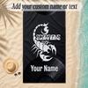 Beach TowelScorpions Custom Name Text Personalized Soft Towel for Beach Pool Indoor Home Decor Gift