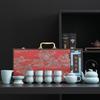 Merchandise Ru Kiln Opening Kung Fu Tea Set Beam Pot Ceramic Brewing Teapot Business Gift