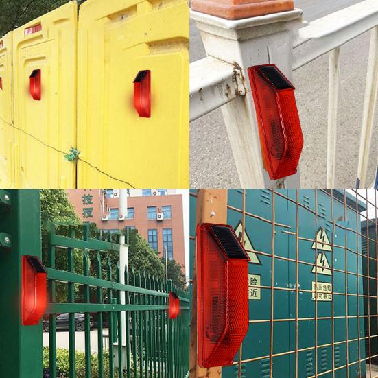 Мигающий предупреждающий стробоскоп безопасности на солнечной батарее Улучшенная видимость Светодиодный мигающий маяк для грузовиков Барьеры