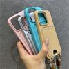 Fashion Wrist Strap Lanyard Wallet Card Holder Phone Case For iPhone 16 11 12 13 14 15 Pro Max Plus XS X XR Soft Silicone Cover