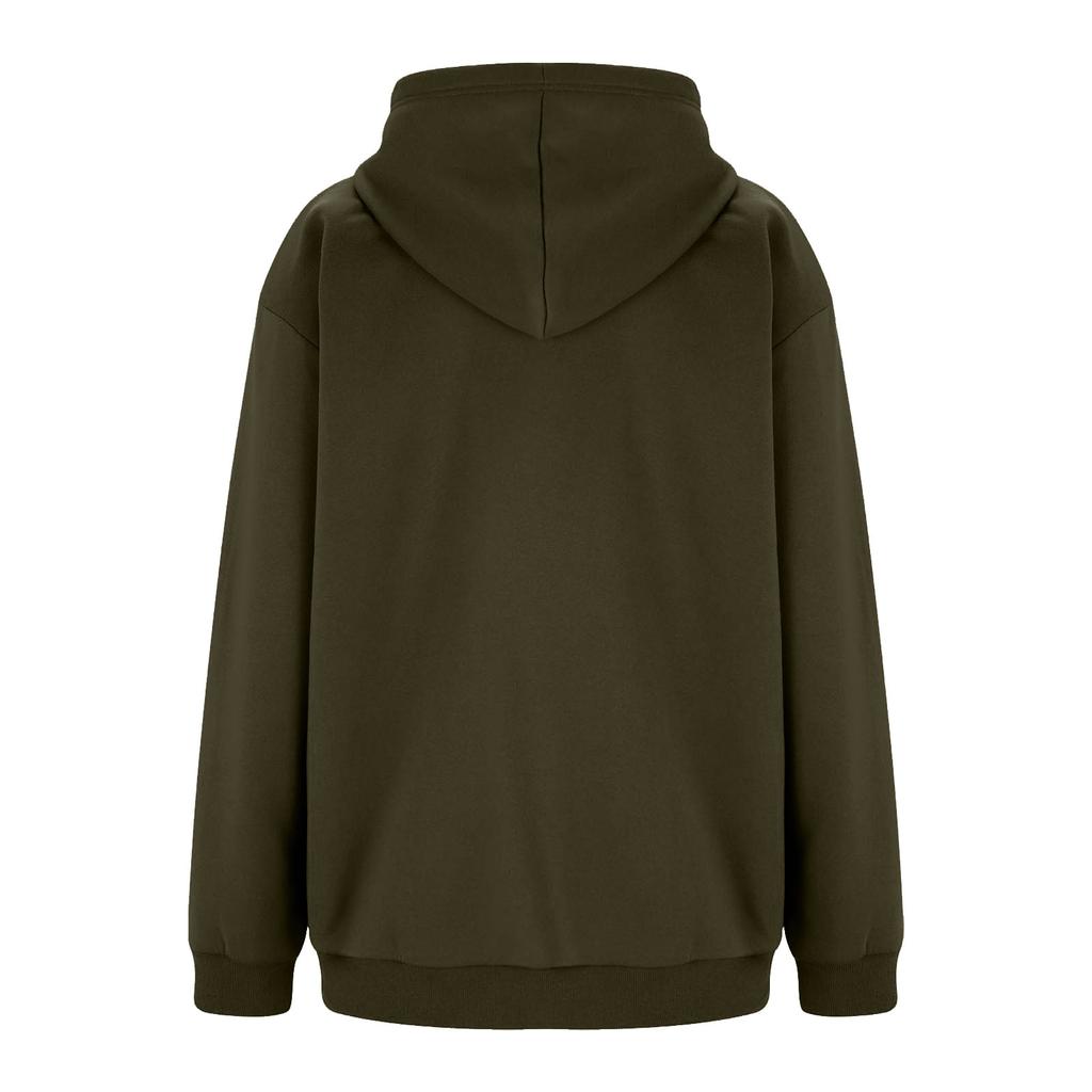 Women's Zip Hoodie Long Sleeve Oversized Sweatshirt Fleece Jacket Pocket Sweatshirt Jacket