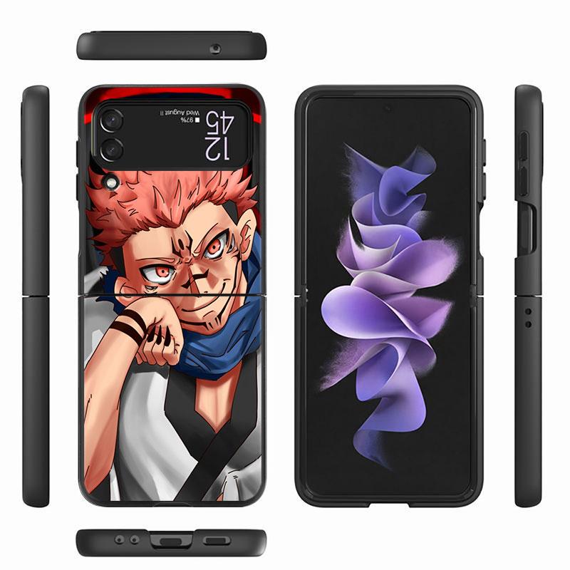 Черный чехол для телефона Samsung Galaxy Zflip3 Zflip Z Flip 3 5g Z Flip 4 Flip3 Zflip Flip4, чехол аниме Jujutsu Kaisen Yuji Bag