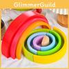 Wooden Ten Layer Rainbow Arch Block Set For Kids Educational Play Gift Toys