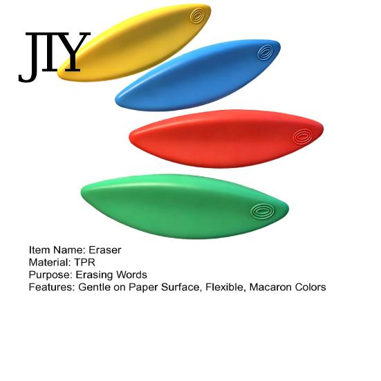 Classroom Pencil Eraser 4Pcs Triangular Prism Eraser, Dustless for Students, Colorful Desk Clean Wiping Large Bulk Erasers Kids, School Supplies Paper