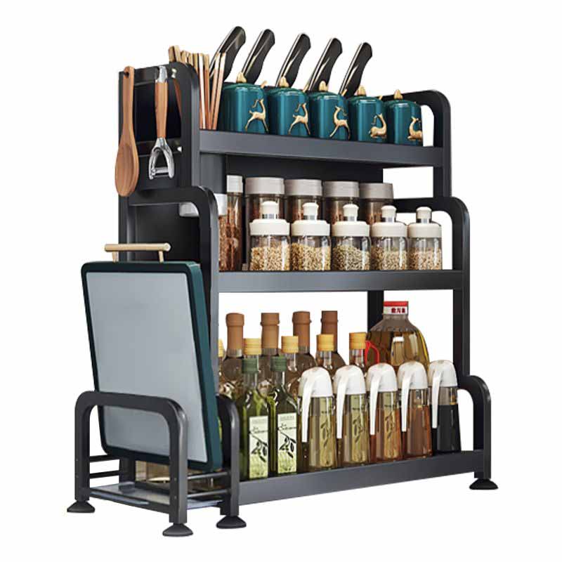 Утолщенная кухонная полка для хранения, полка для приправ, подставка для ножей, столешница, многофункциональное хранилище