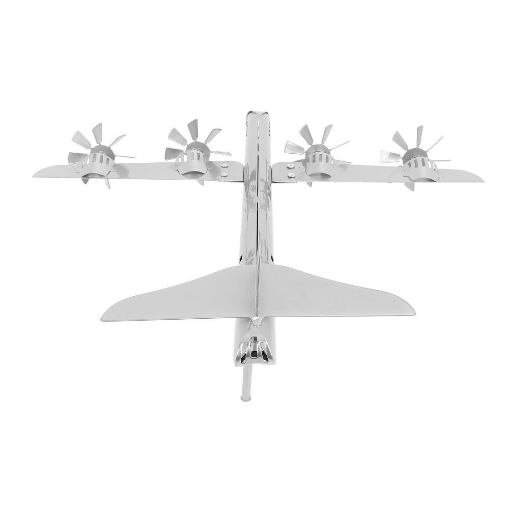 8pcs Iron Metal Wind Spinner Silver Garden Windmill Decor Airplane Windmill Garden Yard Patio