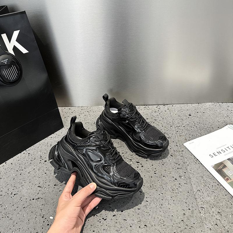 Платформенные кроссовки для женщин осень-зима новая корейская версия дышащие и универсальные, легкие и нескользящие повседневные спортивные кроссовки тренд