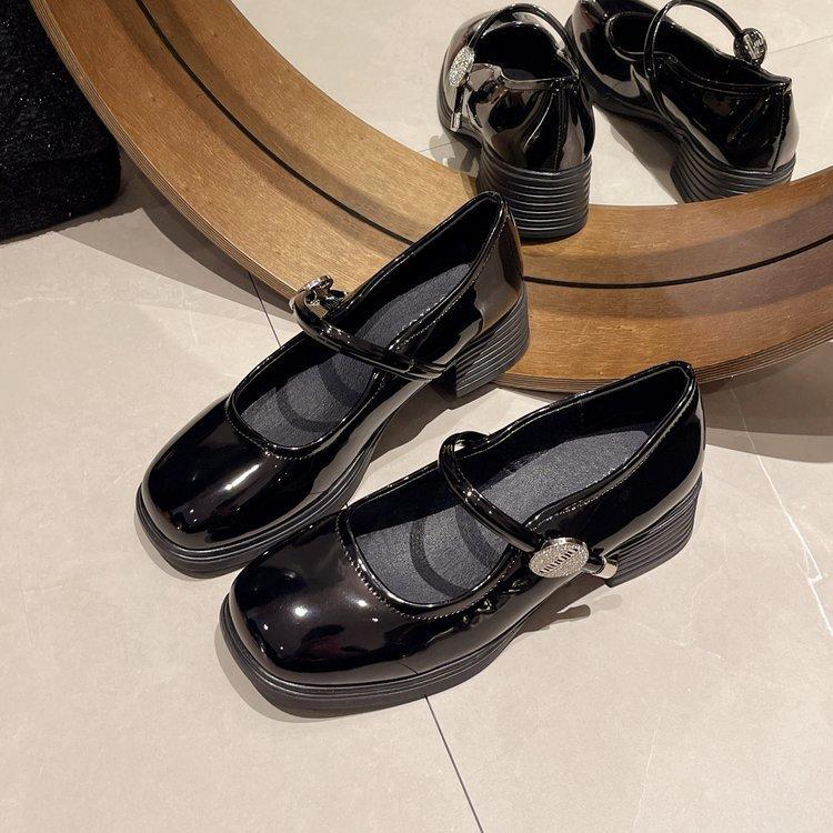 Soft Mary Jane Shoes Fashionable and Comfortable Spring and Summer Middle Heel Soft Bottom Commuting Small Size Women's Shoes