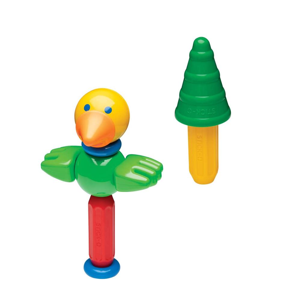 BorneLund STICK-O Лесные Друзья, набор из 16 деталей (от 1,5 лет) SO902002 (Красный, Синий и т.д.)