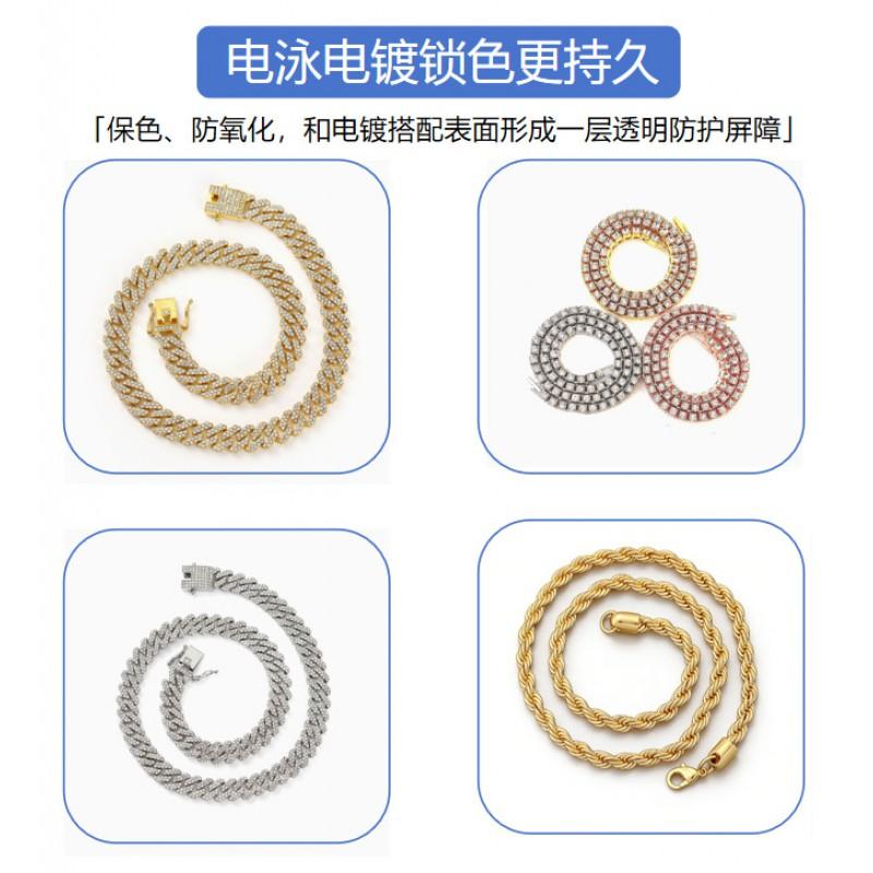 Hip Hop Rhinestone Copper Zircon Pendant Twist Chain Unisex Fashion Necklace