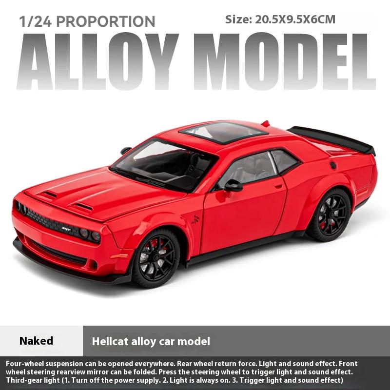 1/24 Dodge Challenger SRT Hellcat Redeye Маслкар Сплав Литой Модель Автомобиля Компьютерный Настольный DIY Высокая Симуляция Коллекция Украшение