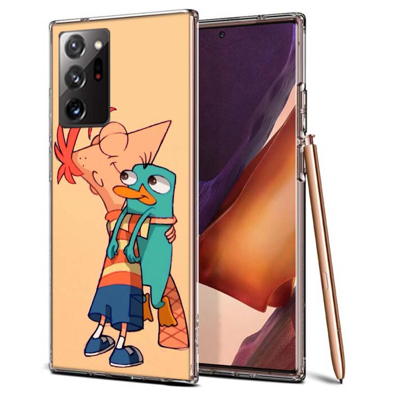 Мультяшный утконос Перри Чехол для телефона Samsung A55 A35 A25 A15 A07 A05S A16 A17 A26 A36 A37 A56 A57 Galaxy Note 20 10 A50S A7
