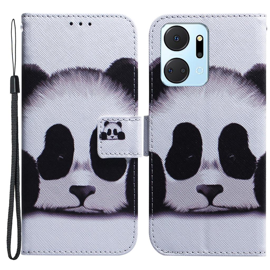 Защитный чехол для Honor X7a 5G из ПУ кожи, откидная обложка-фолио, чехол-кошелек для телефона