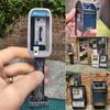 Handmade Miniature American Payphone In 1:12 Scale, Vintage Miniature Payphone Booth Mailbox Model Decoration, Miniature Dollhouse Telephone