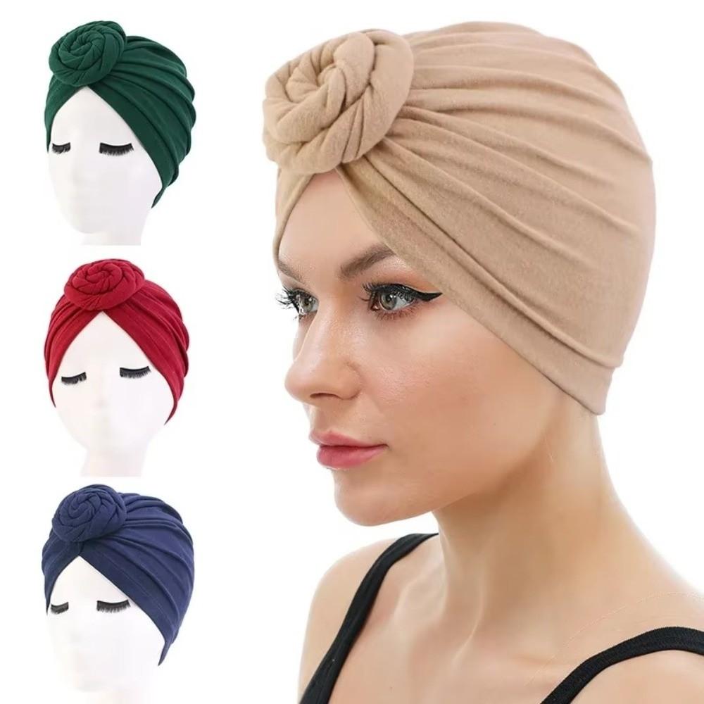 Elastic Twist Knot Turban Hat Wrap Style Cancer Chemo Hat Fashion Hijab Caps Women Headwear