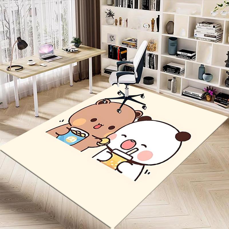 1PC Bear Panda Anti-slip carpet, suitable for Office, bedroomand playrooms. It can also be used as a sofa footrest cover-R53