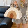 Large Capacity Mommy Handbag Multifunctional Diaper Organizer Portable Woven Basket  Women