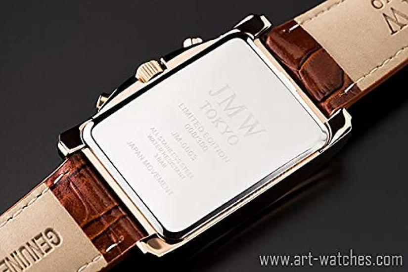 Квадратные часы Серебряные часы из розового золота Квадратные прямоугольные часы с хронографом Ограниченная модель Seiko Quartz Кожаный ремешок Натуральная кожа Бизнес Простые популярные дневные