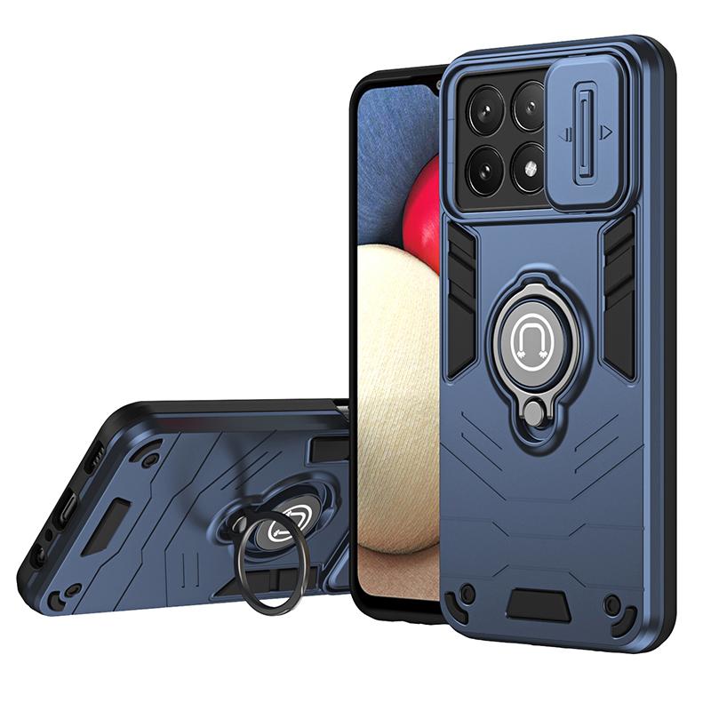 Для POCO X6 Armor Вращающийся чехол с кольцом-подставкой, защита объектива камеры от царапин, для POCO X6 Pro Магнитная зарядная крышка для Xiaomi Poco X6 Pro