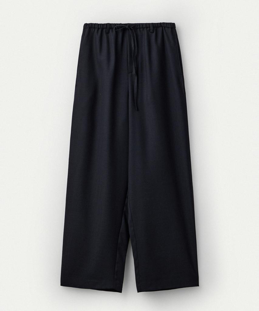 UMARMUNG Japanese Tropical Wool Fluid Pants_Midnight