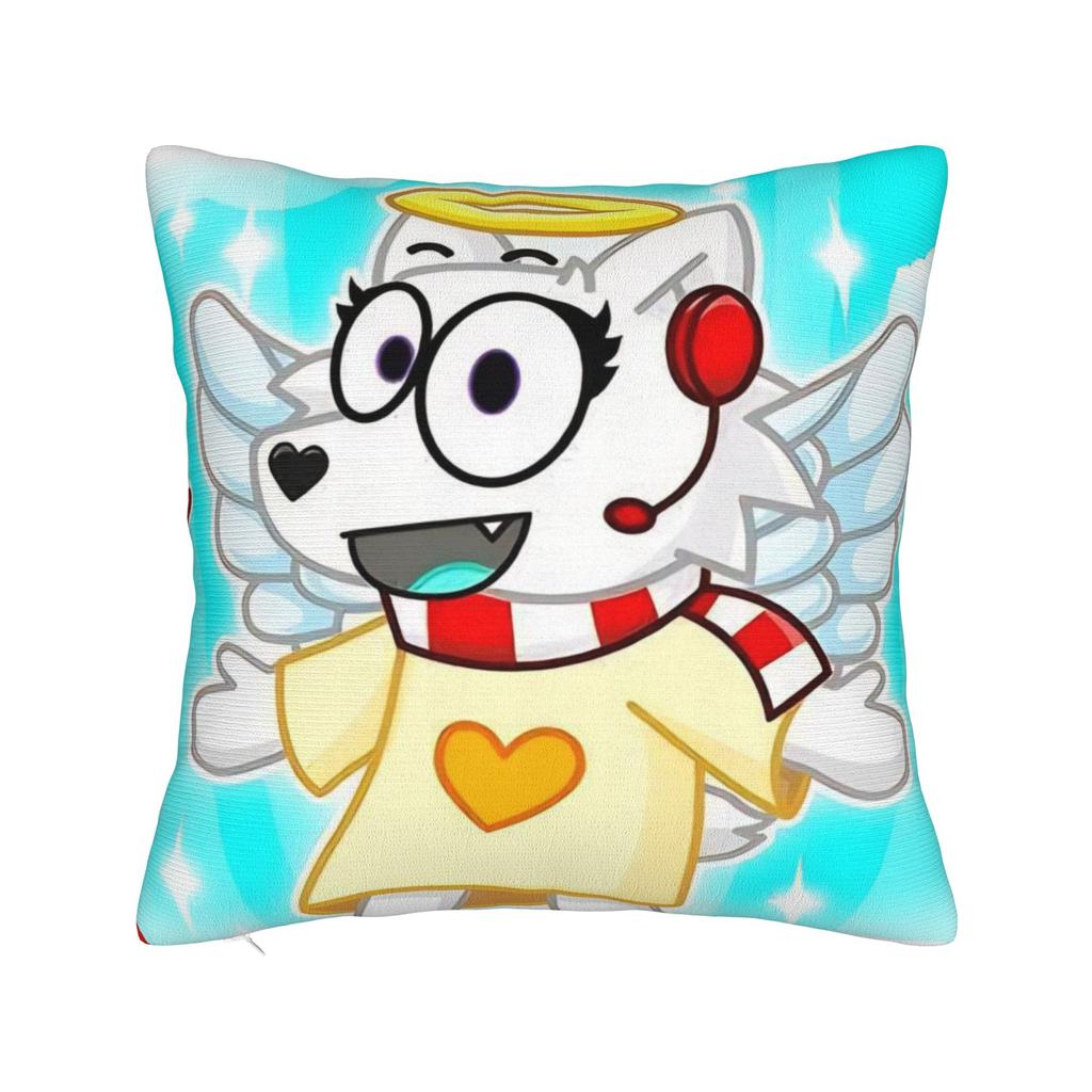 Игровые квадратные наволочки Tylers And Snowi, милые мультяшные чехлы для подушек, наволочка на молнии на заказ, декоративная наволочка для дивана 45*45 см