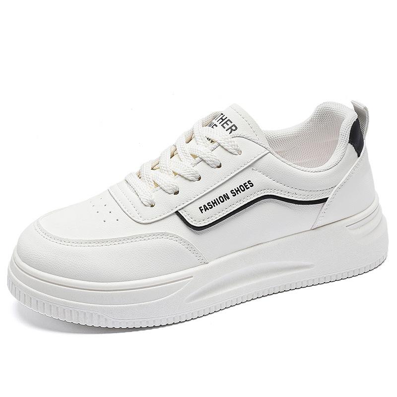 Little White Shoes Women's 2025 Spring New Breathable Ins Korean Version Versatile Student Platform Sports Leisure Board Shoes 8601