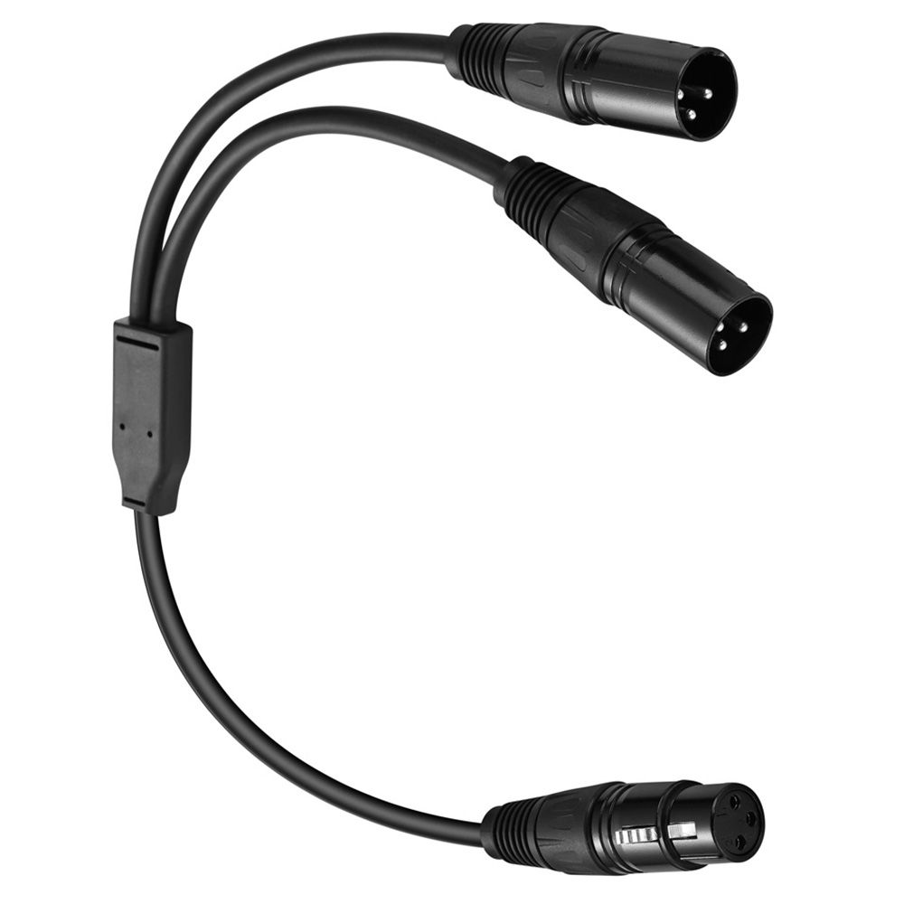 Оплетенный экранированный микшерный сбалансированный XLR-разветвитель Y-образный разветвитель микрофонная линия «мама» на «двойной папа»