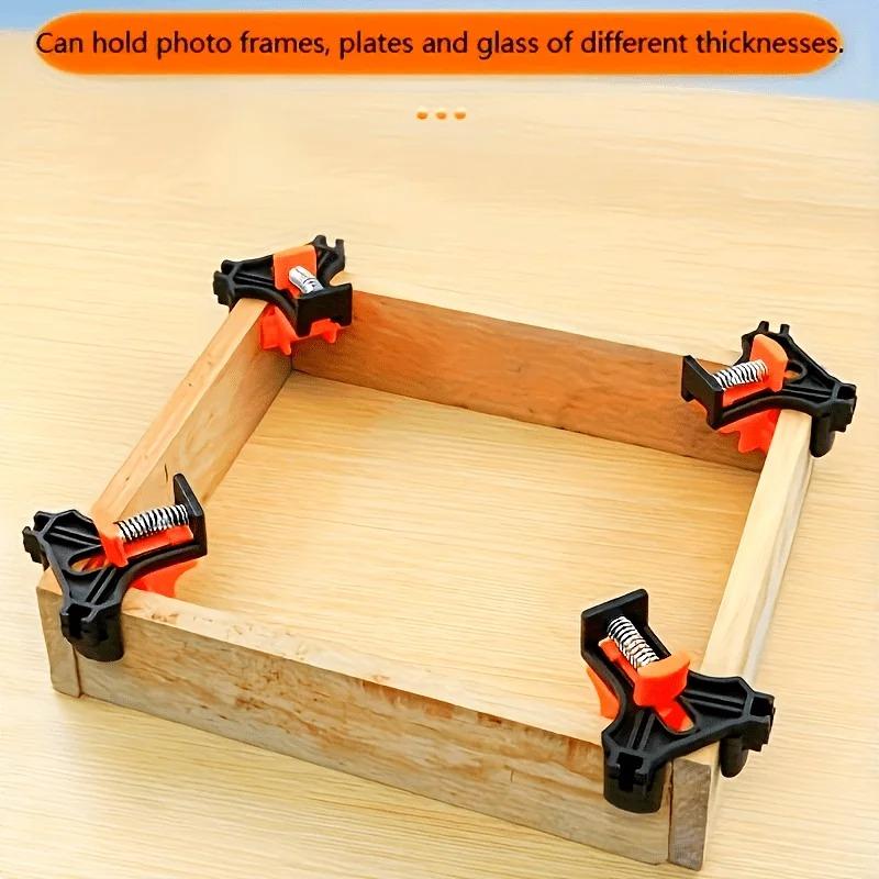 Heavy Duty Adjustable Angle Clamp, Multi-Angle 0°/15°/30°/45°/90° Locking with Ergonomic Handle & Non-Slip Base for Woodworking