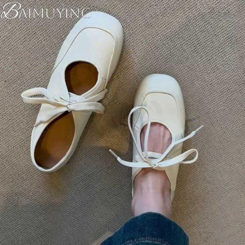 Fashion Flats Casual Shoes Women Sneakers Sandals Mary Jane Soft Leather Loafers Ballet 2025 Trend Brand Elegant Dress Lace Up Comfort