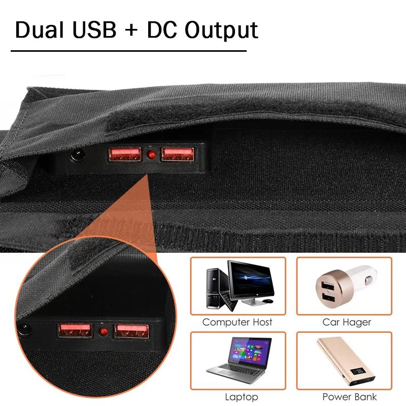 100 Вт солнечная панель складная сумка USB+DC выход солнечное зарядное устройство портативное складное зарядное устройство Sola наружный источник питания