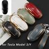 TPU Золотой край Чехол-накладка для пульта ключа автомобиля для Tesla Model 3 Model3 Model Y Modely Защитные аксессуары