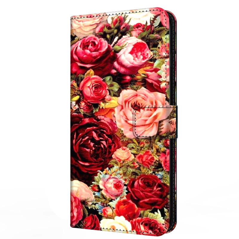 Кожаный чехол-книжка для Samsung A25 Кошелек Подставка Обложка-книга для Galaxy A15 4G 5G Магнитный Цветок Прекрасный A14 A34 A54 5G M13 4G