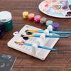 Paint Brush Rest Holder White Plastic Paintings Brushes Rests Drip Tray Pad for Watercolor Oil Acrylic Painting Crafts Party Art