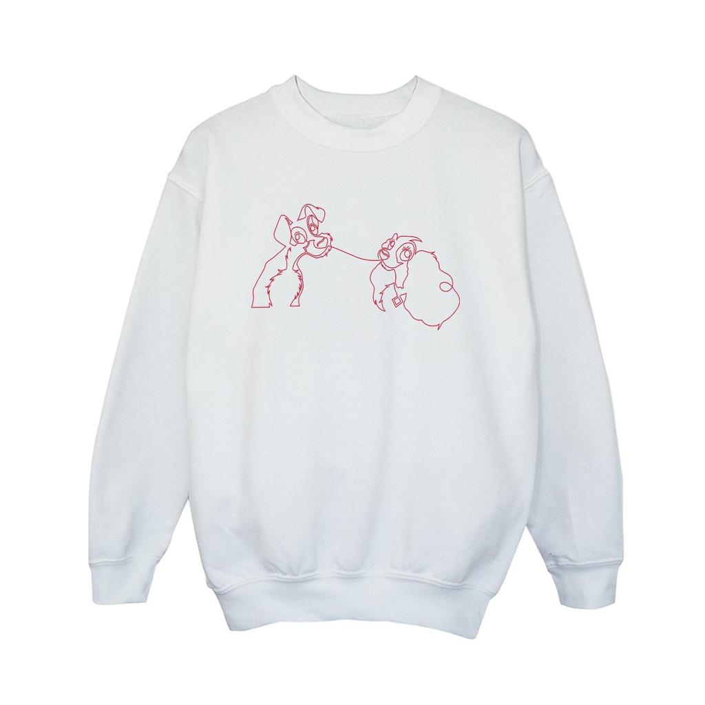 Disney Свитшот с контуром спагетти из мультфильма «Леди и Бродяга» для мальчиков