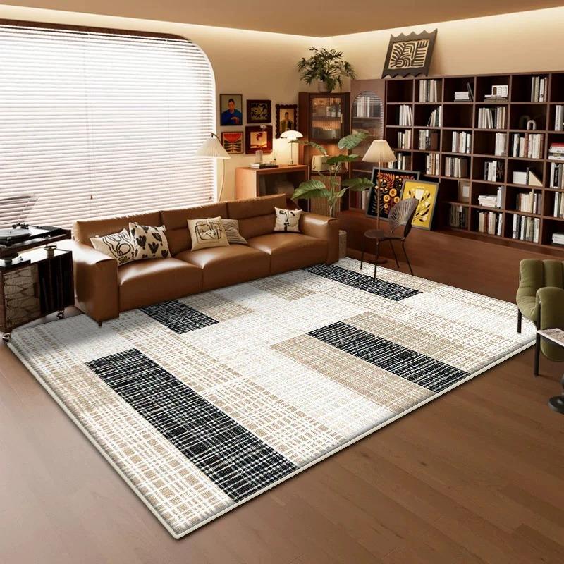Modern Geometric Rug For Living Room Bedroom Kitchen Bathroom Non-Slip Easy-Clean Washable Rug
